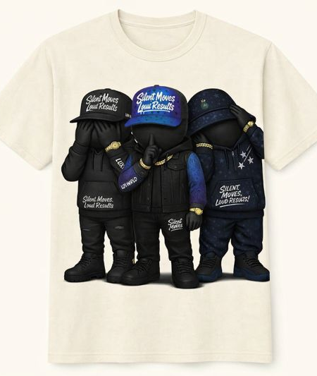 LUXWRLD Silent Moves Crew Graphic Tee